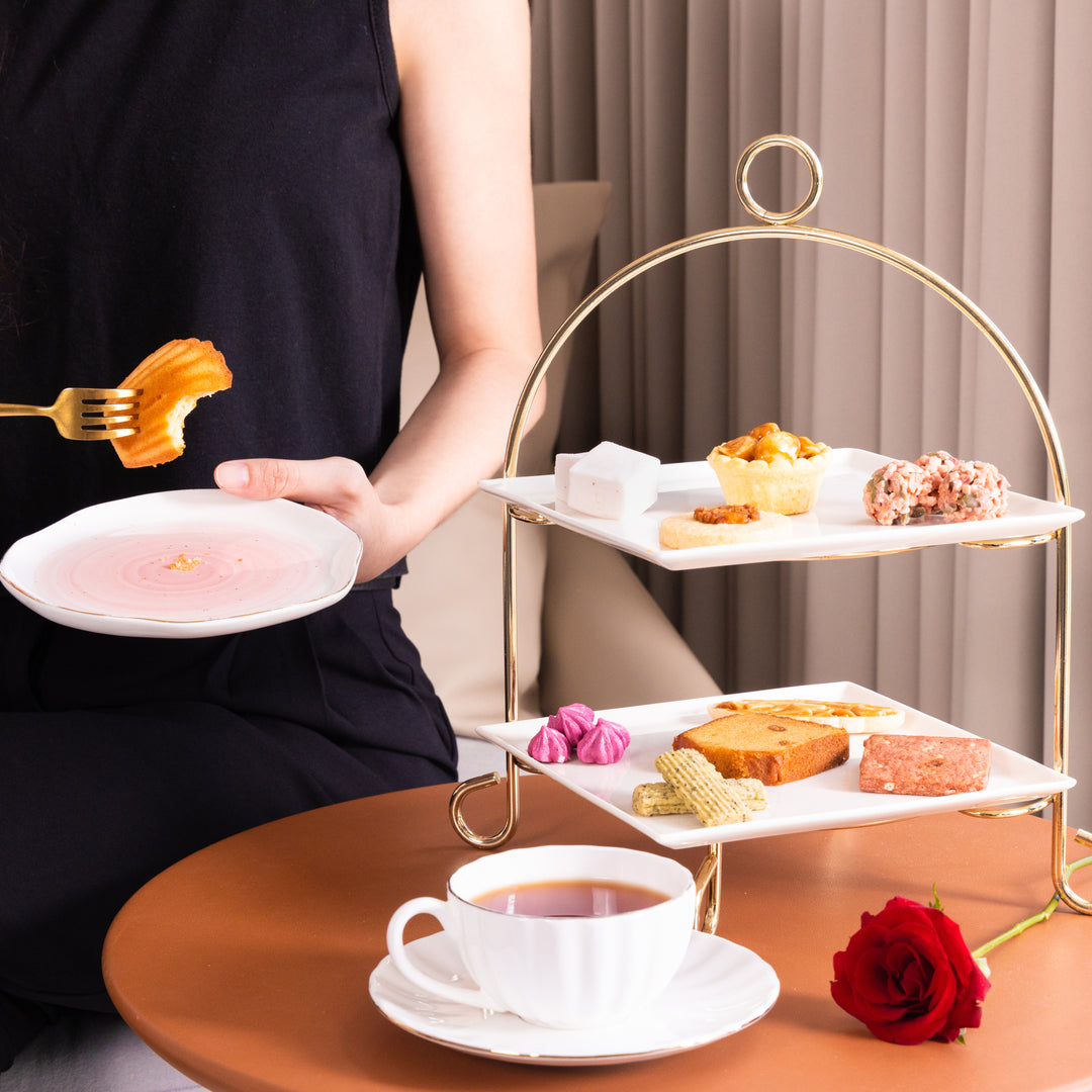 婚禮喜餅_下午茶般的試吃體驗,雙層甜點架、現泡熱茶、舒適的試吃體驗環境