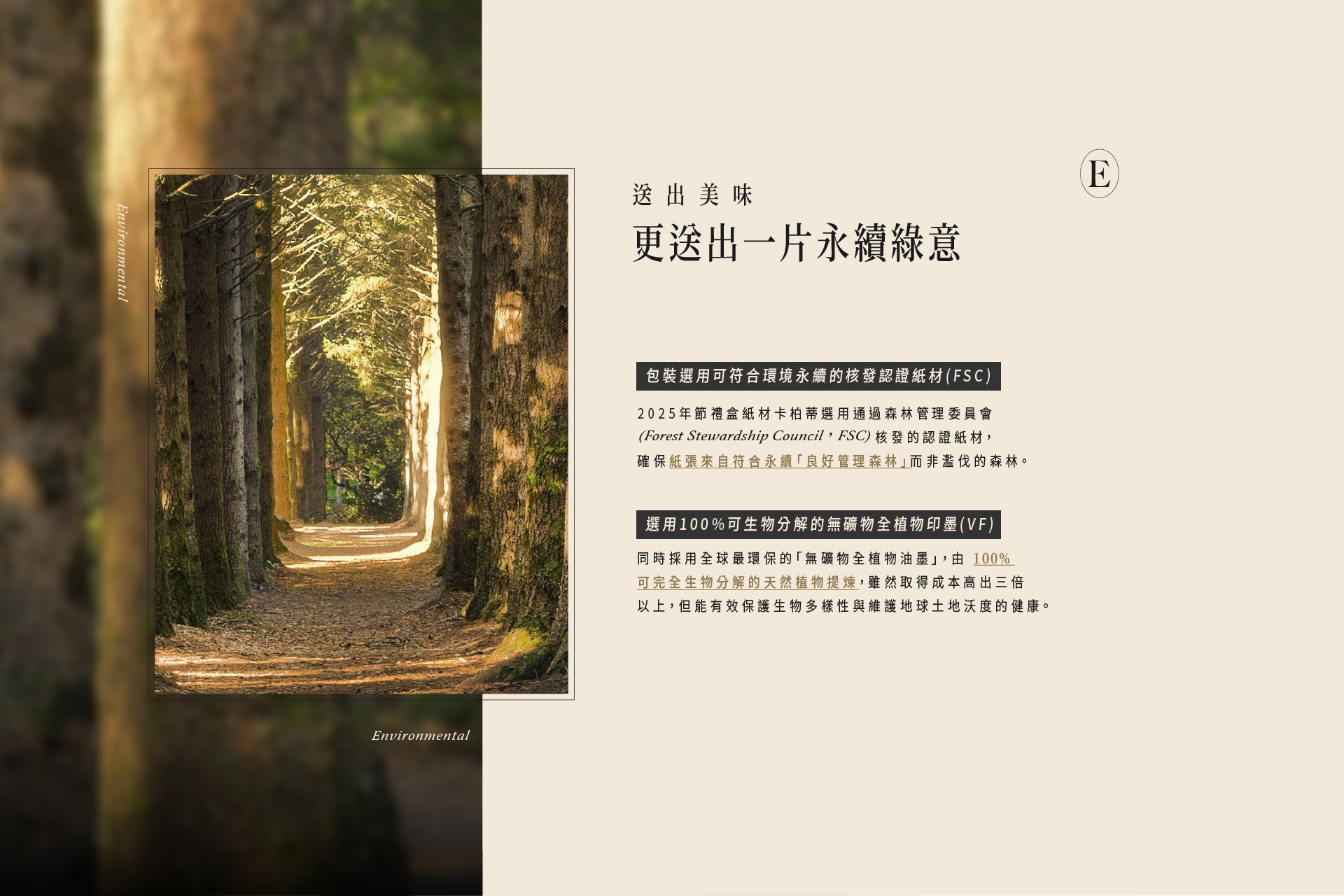 包裝選用符合環境永續的FSC認證紙材
